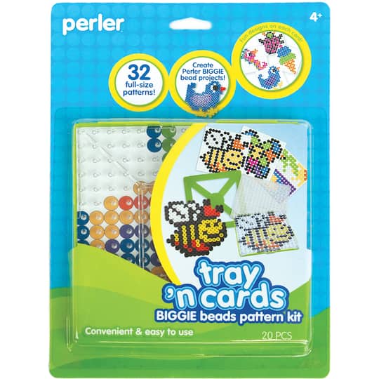 Perler&#x2122; Tray &#x27;n Cards BIGGIE Beads Pattern Kit